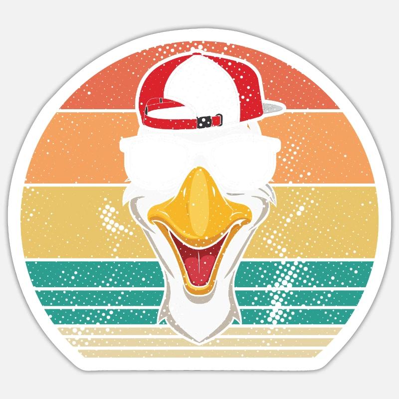 Gans - Sticker Größe S (10 x 10 cm) - Mattweiß