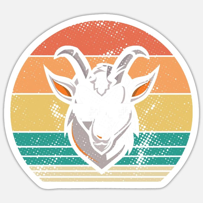 Goats - Sticker size S (10 x 10 cm) - white matte