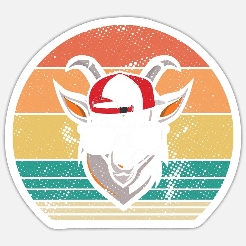 Goats - Sticker size S (10 x 10 cm) - white matte