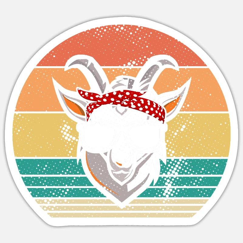 Goats - Sticker size S (10 x 10 cm) - white matte