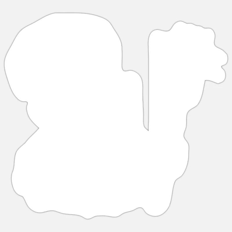 Grill - Sticker size S (10 x 10 cm) - white matte