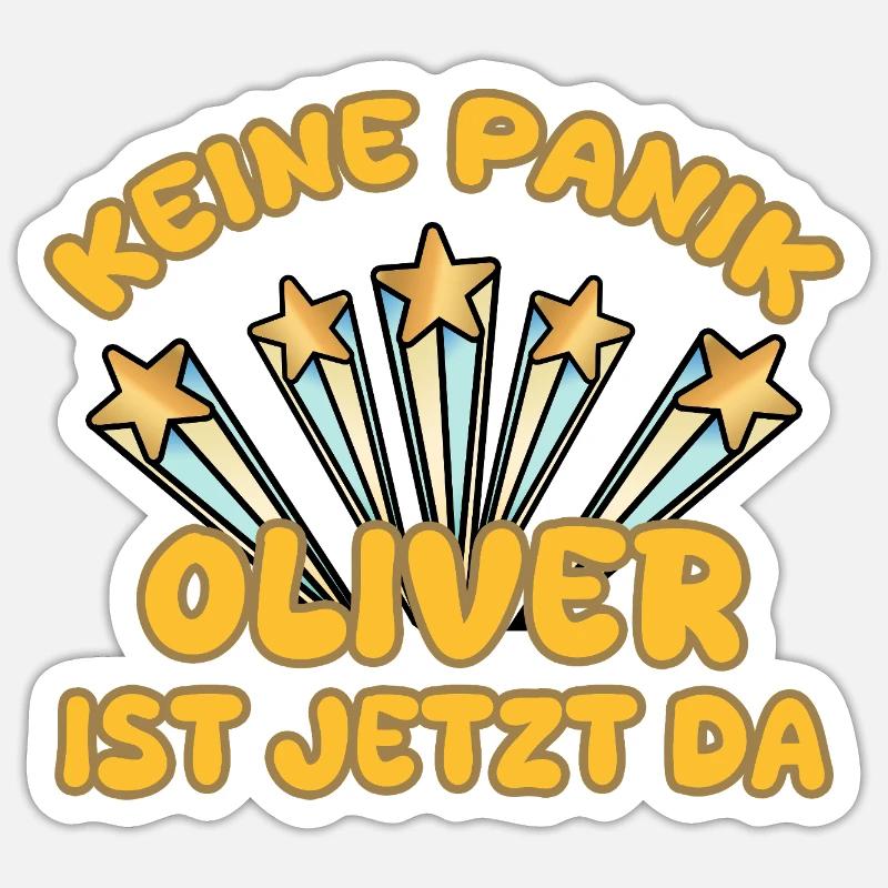 Oliver comme prénom - Sticker taille S (10 x 10 cm) - blanc mat
