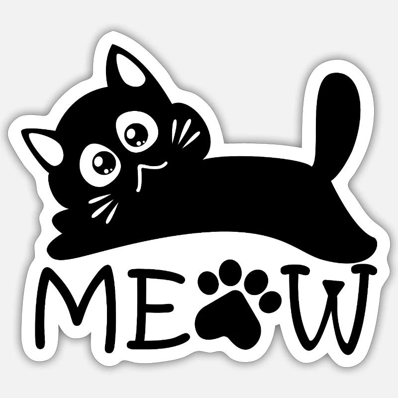 Dramatic Meow Sticker size S (10 x 10 cm)