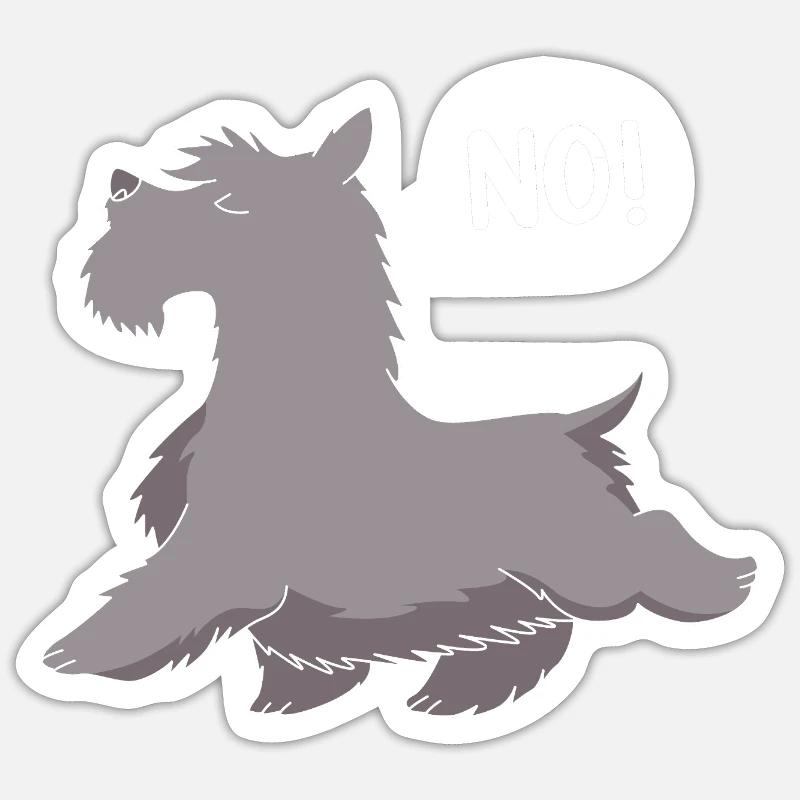 Terrier écossais - Sticker taille S (10 x 10 cm) - blanc mat