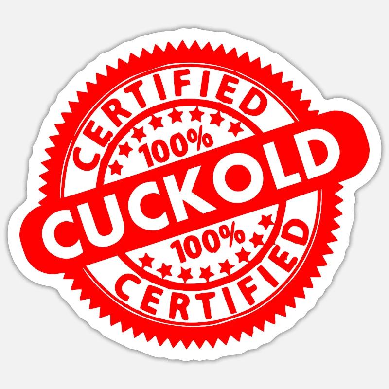 Cuckold - Sticker size S (10 x 10 cm) - white matte