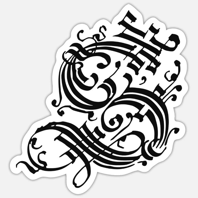 Medieval Core Mittelalter Initialen Castle Core Sticker Größe S (10 x 10 cm)