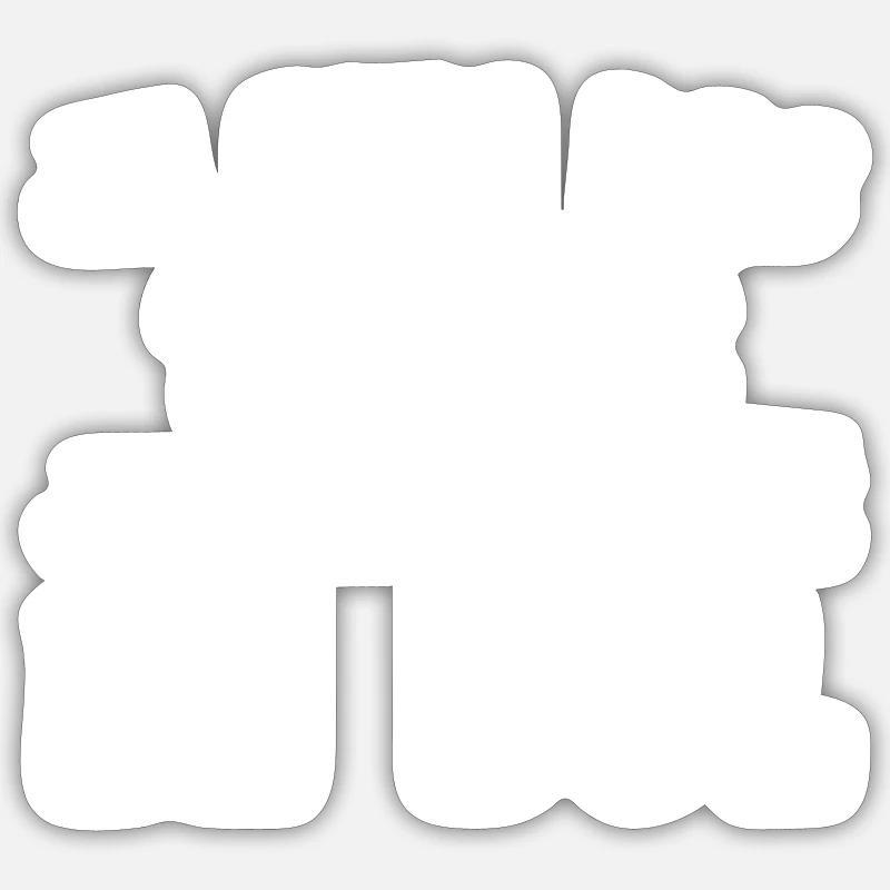 je suis pas tombé j'ai attaqué le sol - Sticker taille S (10 x 10 cm) - blanc mat