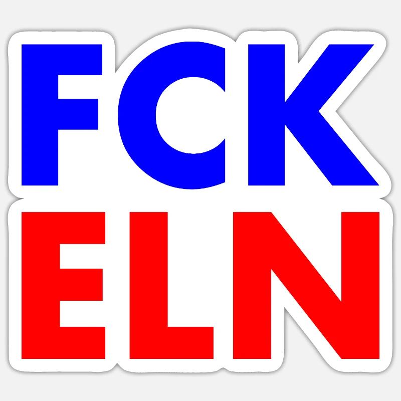 Fck eln - Sticker taille S (10 x 10 cm) - blanc mat