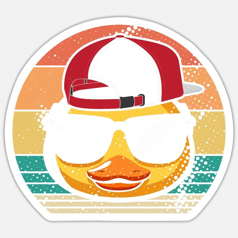 Canards - Sticker taille S (10 x 10 cm) - blanc mat