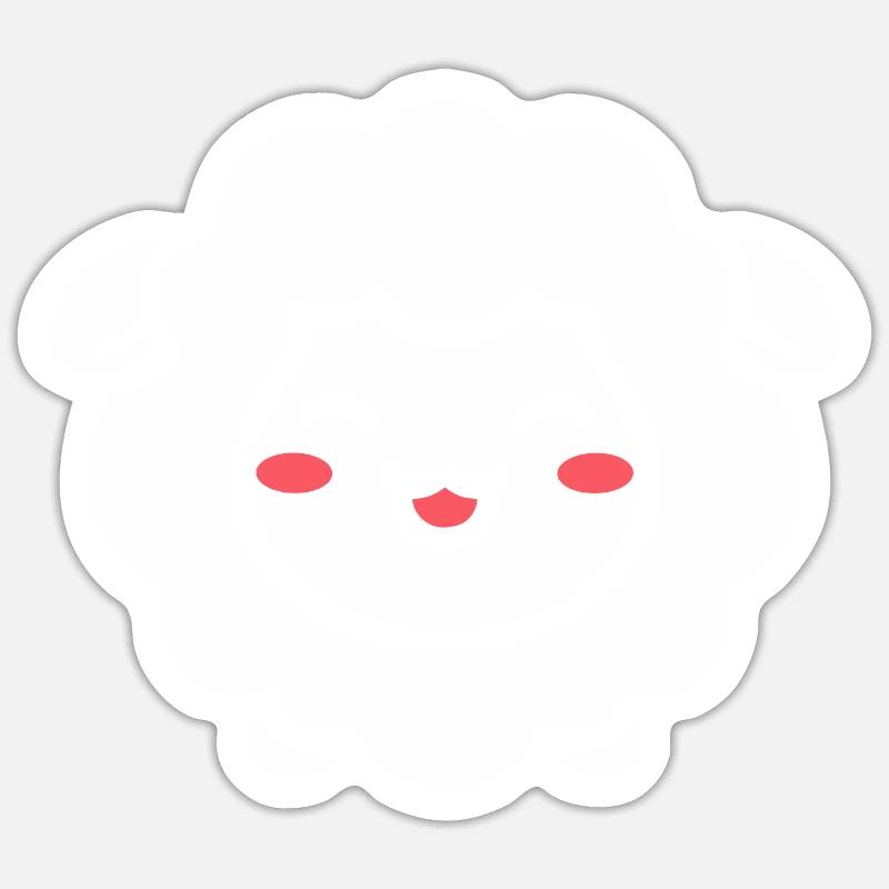 Mouton - Sticker taille S (10 x 10 cm) - blanc mat