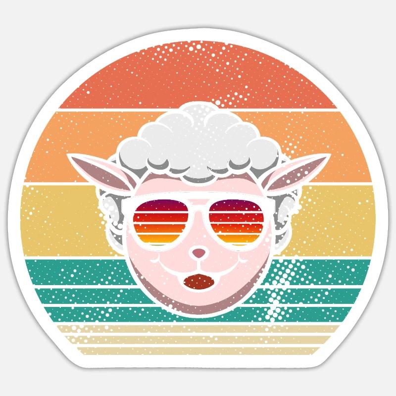 Shepherd Sheep - Sticker size S (10 x 10 cm) - white matte