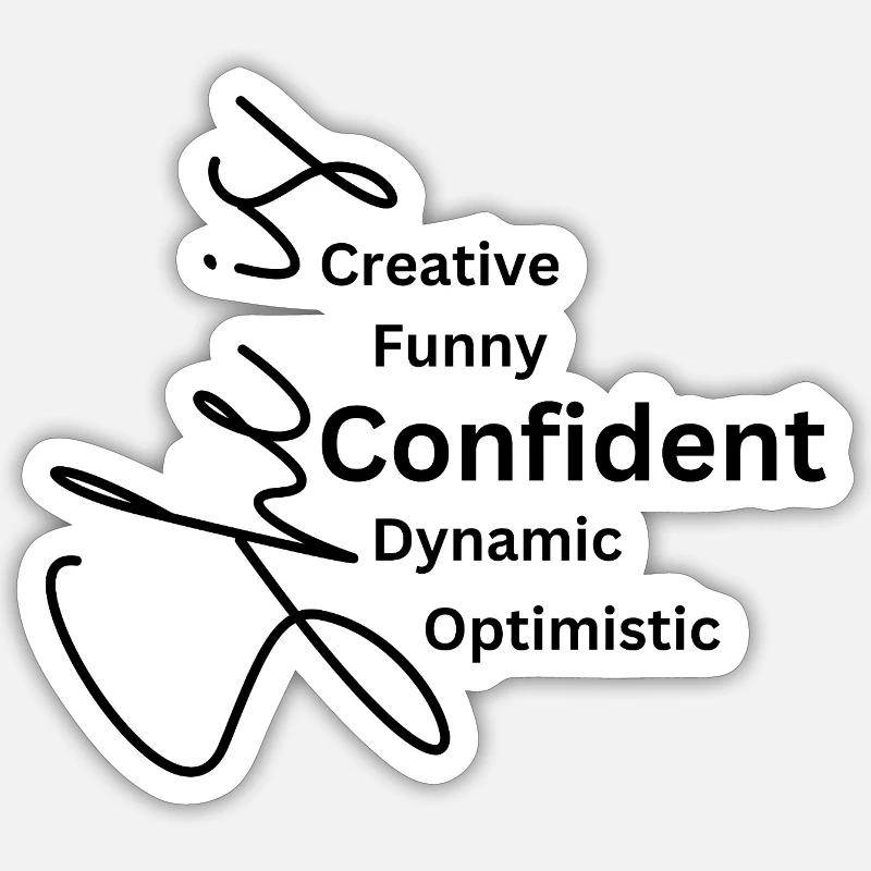 Confident & Creative – Dynamic & Optimistic Sticker Größe S (10 x 10 cm)