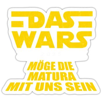DAS WARS - Chemise Cool Matura '25 Motto - Sticker taille S (10 x 10 cm) - blanc mat - Devant