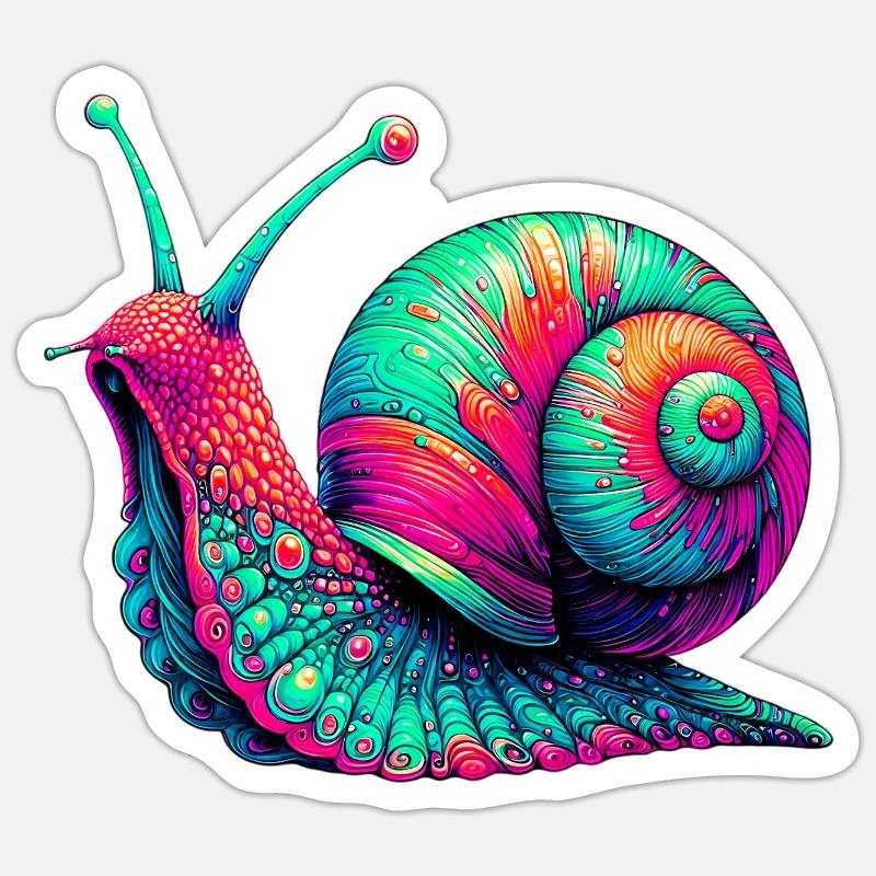 Snail - Sticker size S (10 x 10 cm) - white matte