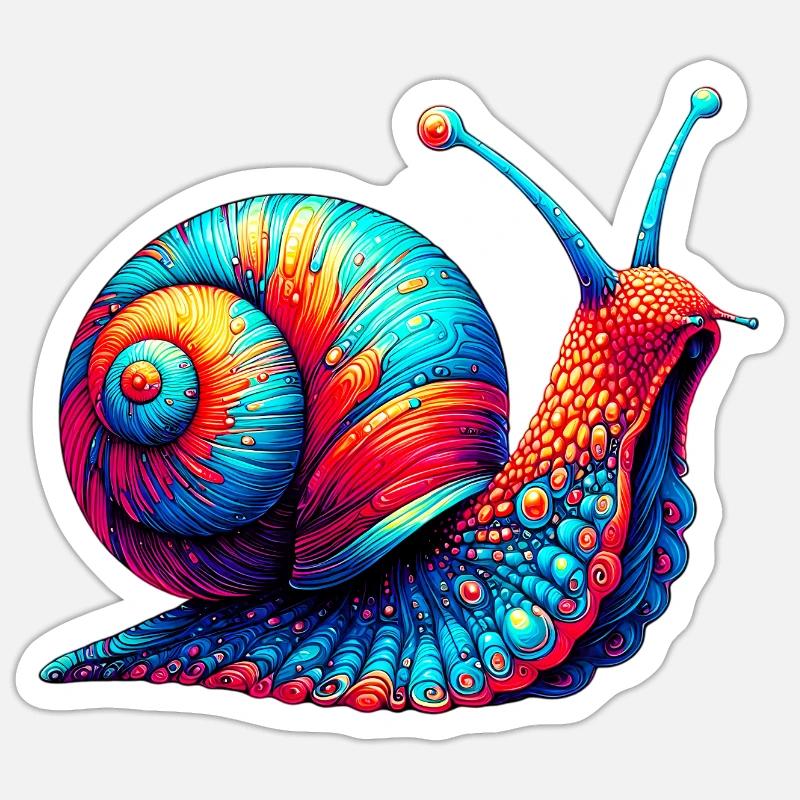 Snail - Sticker size S (10 x 10 cm) - white matte
