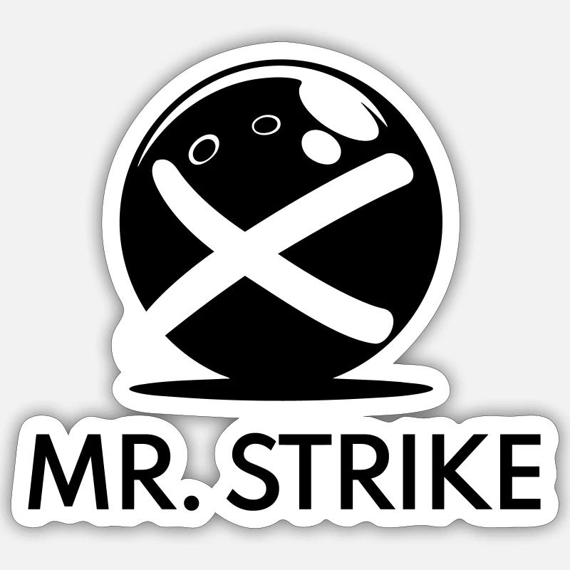 Bowling - M. Strike Sticker taille S (10 x 10 cm)