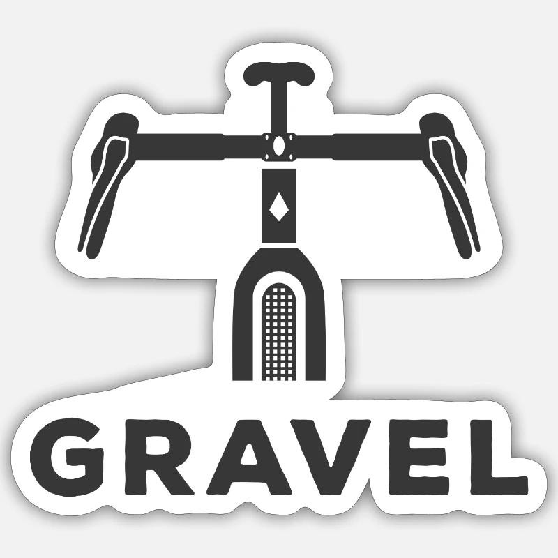 Graphique de vélo de gravier Sticker taille S (10 x 10 cm)