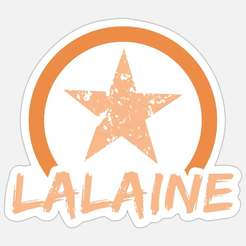 Lalaine as a given name - Sticker size S (10 x 10 cm) - white matte