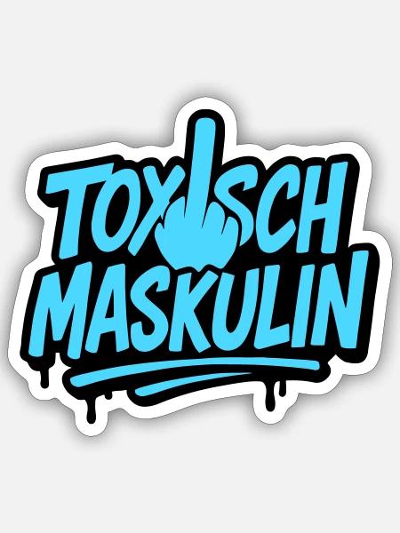 Toxisch Maskulin - Sticker Größe S (10 x 10 cm) - Mattweiß