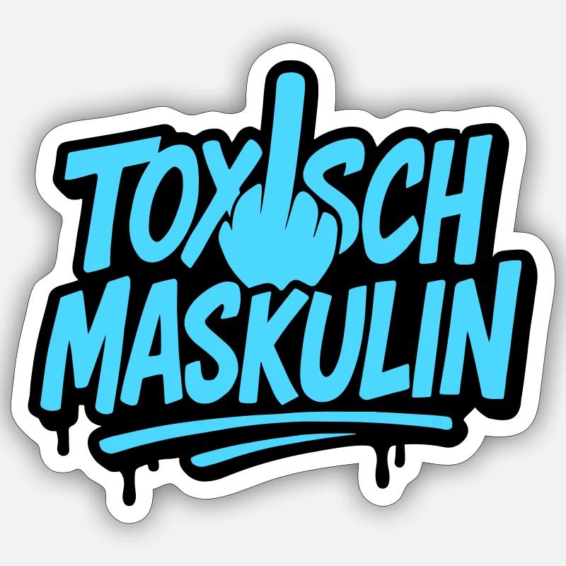 Toxisch Maskulin - Sticker Größe S (10 x 10 cm) - Mattweiß