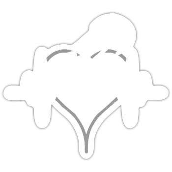 Herzschlag Kitesurfer Kitesurfen Kitesurfen - Sticker Größe S (10 x 10 cm) - Mattweiß - Vorne