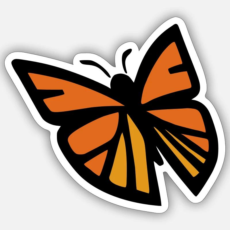 Monarque papillon Sticker taille S (10 x 10 cm)