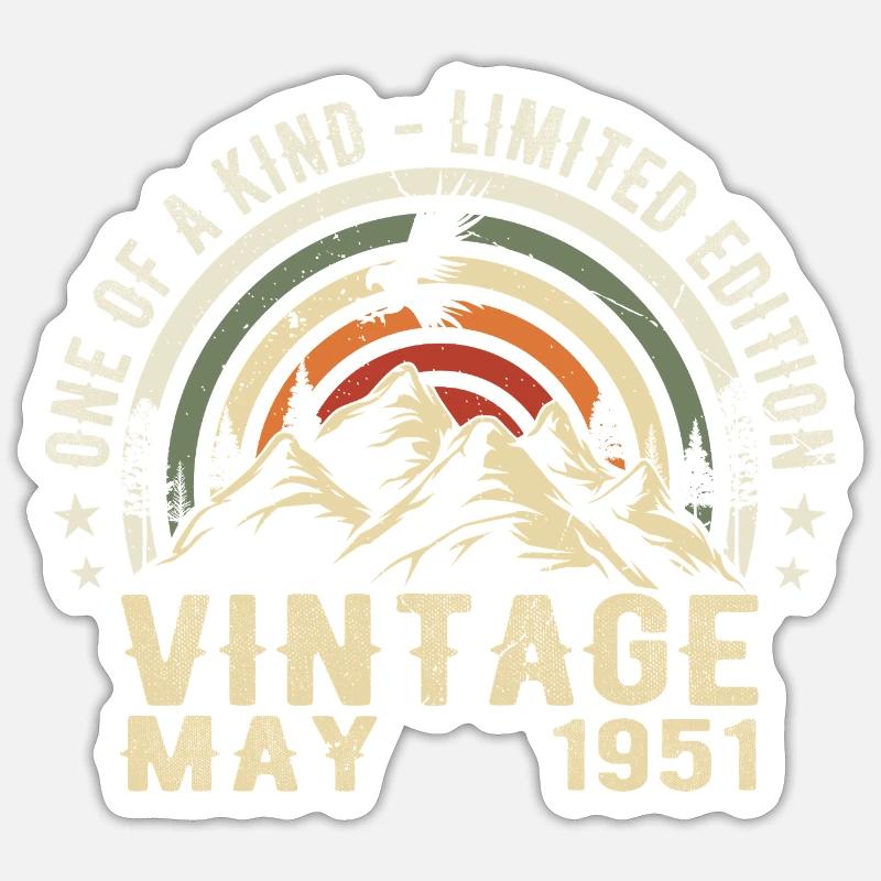 May 1951 - May 1951 - Sticker size S (10 x 10 cm) - white matte