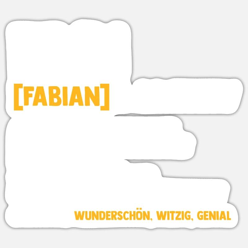 Fabian - Sticker size S (10 x 10 cm) - white matte