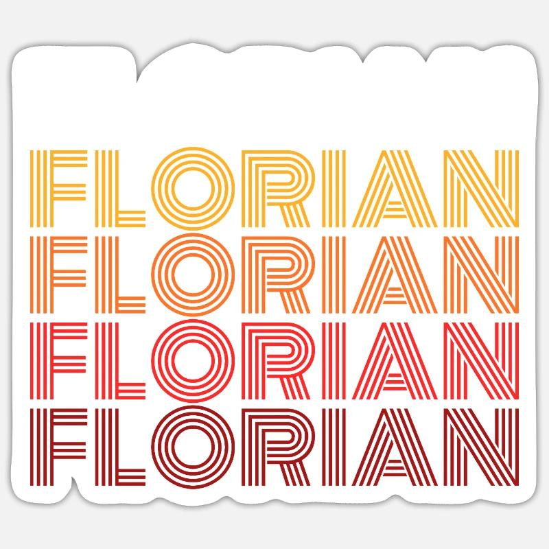 Florian - Sticker Größe S (10 x 10 cm) - Mattweiß