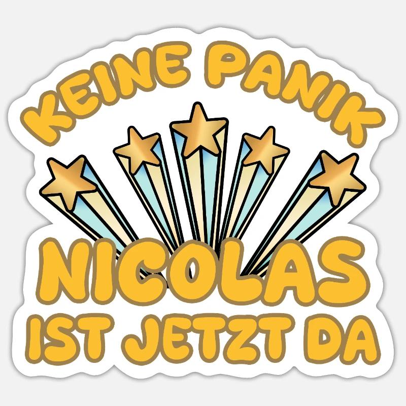 Gift for Nicolas - Sticker size S (10 x 10 cm) - white matte