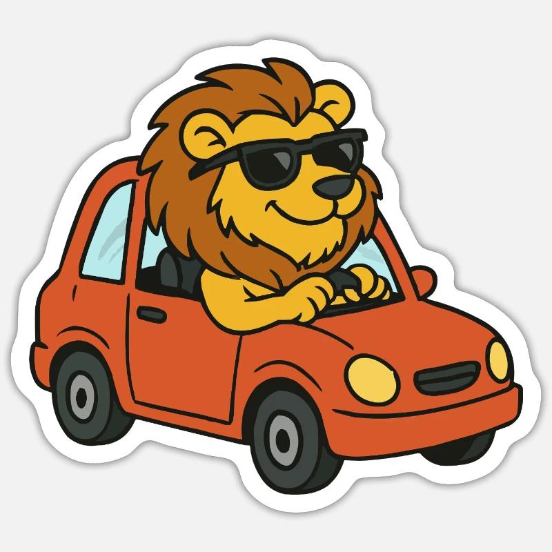 loewe auto - Sticker Größe S (10 x 10 cm) - Mattweiß
