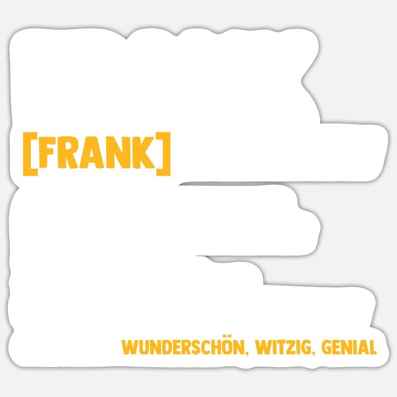 Frank - Sticker size S (10 x 10 cm) - white matte