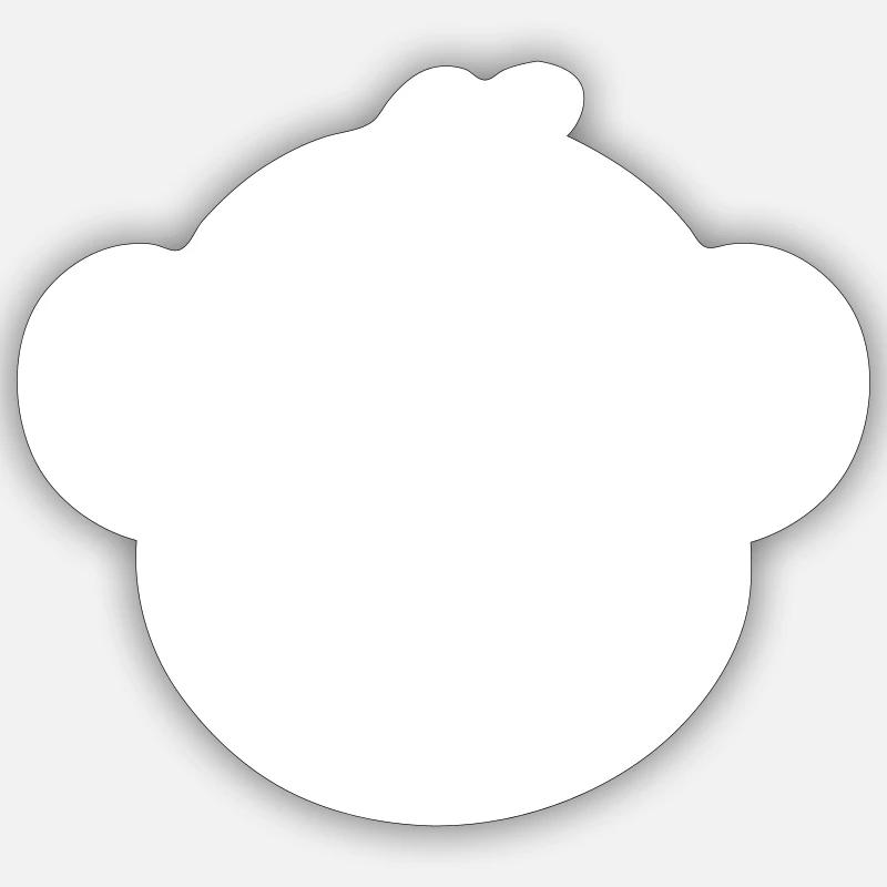 Funny Monkey - Sticker size S (10 x 10 cm) - white matte