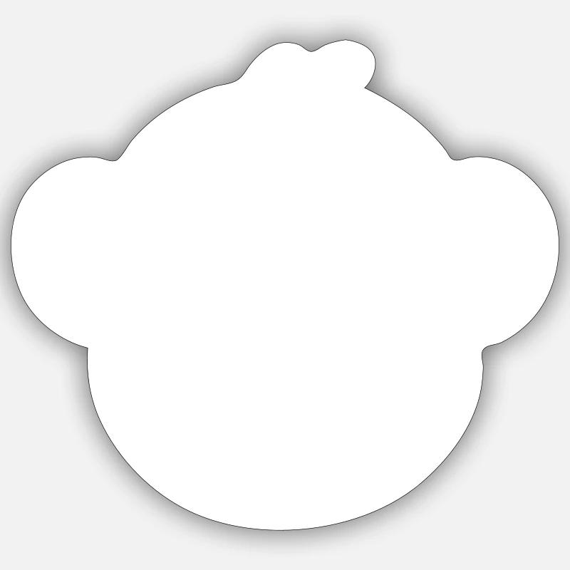 Singe Drôle - Sticker taille S (10 x 10 cm) - blanc mat