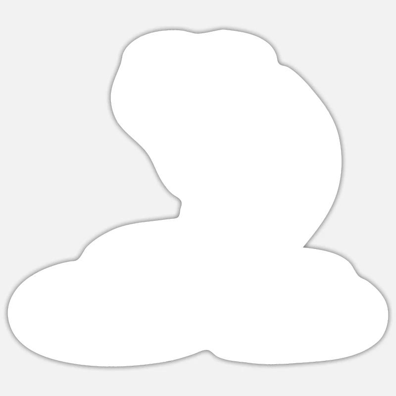 cobra - Sticker taille S (10 x 10 cm) - blanc mat