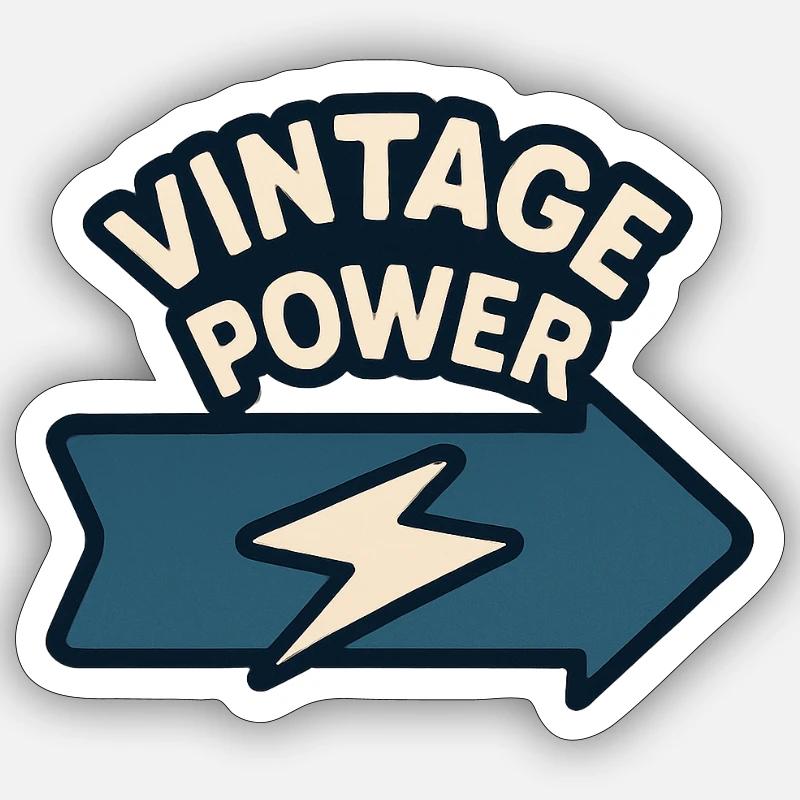 Flèche stylisée & éclair Sticker taille S (10 x 10 cm)