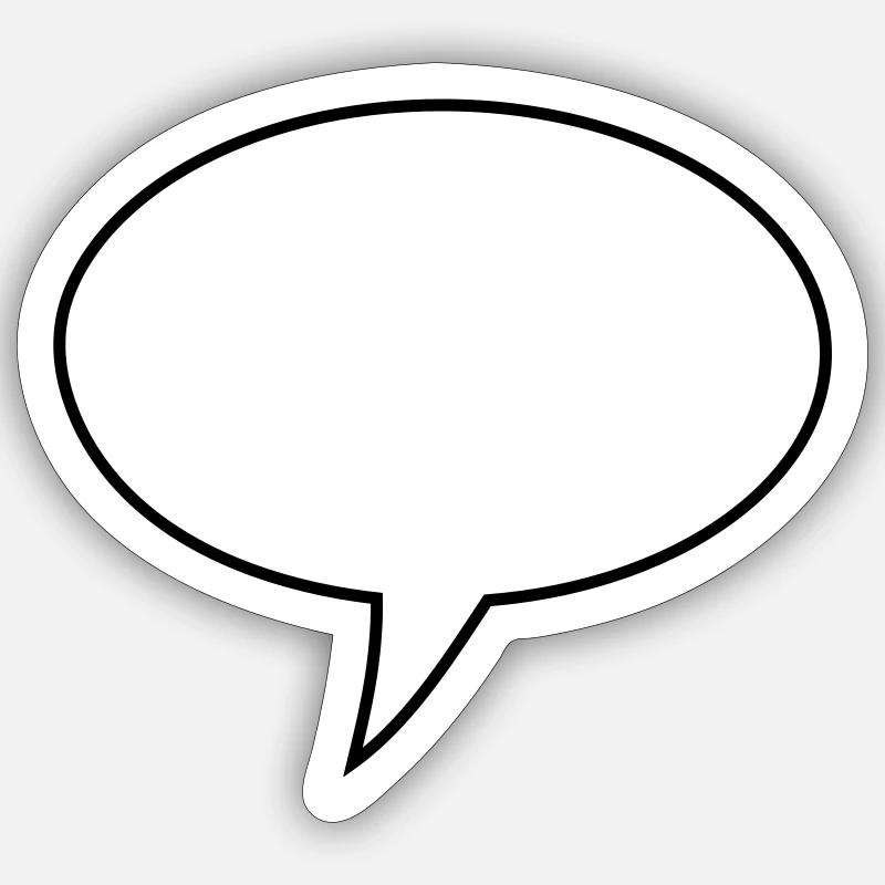 Speech Bubble Design Links Sticker size S (10 x 10 cm)