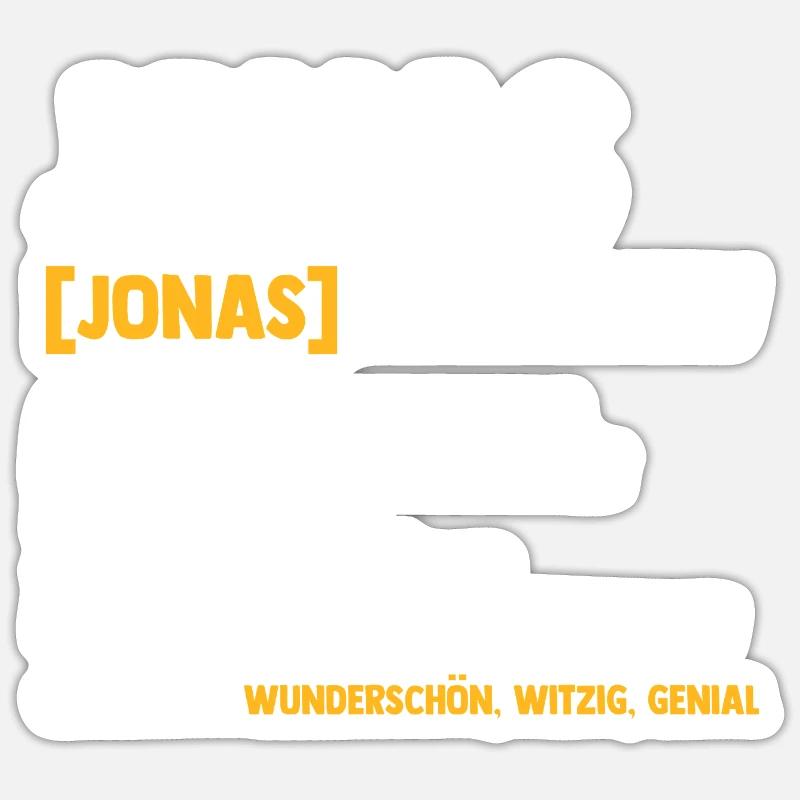 Jonas - Sticker Größe S (10 x 10 cm) - Mattweiß
