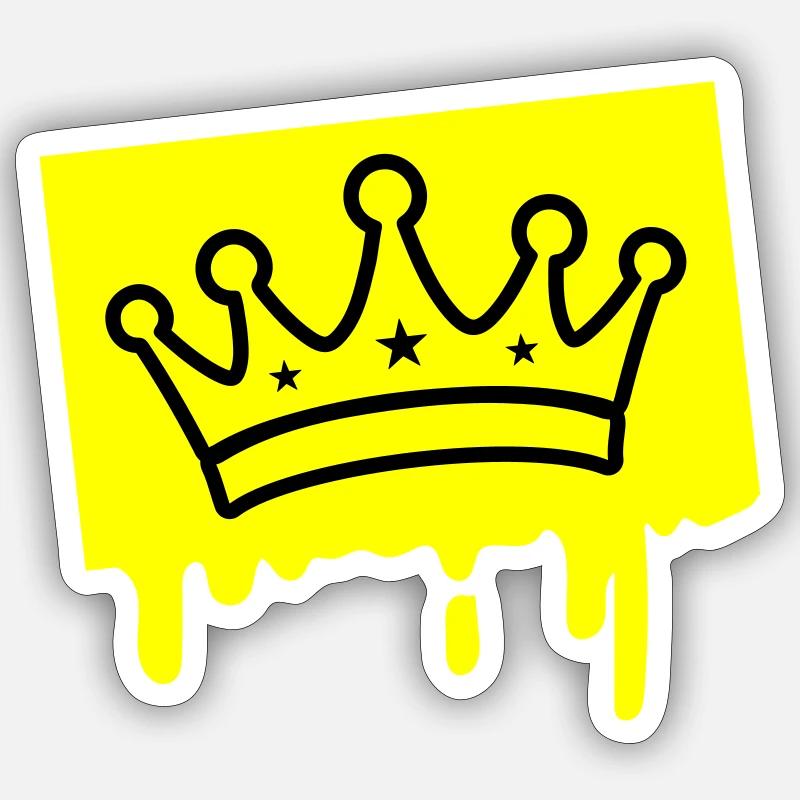 Crown Symbol - Sticker size S (10 x 10 cm) - white matte