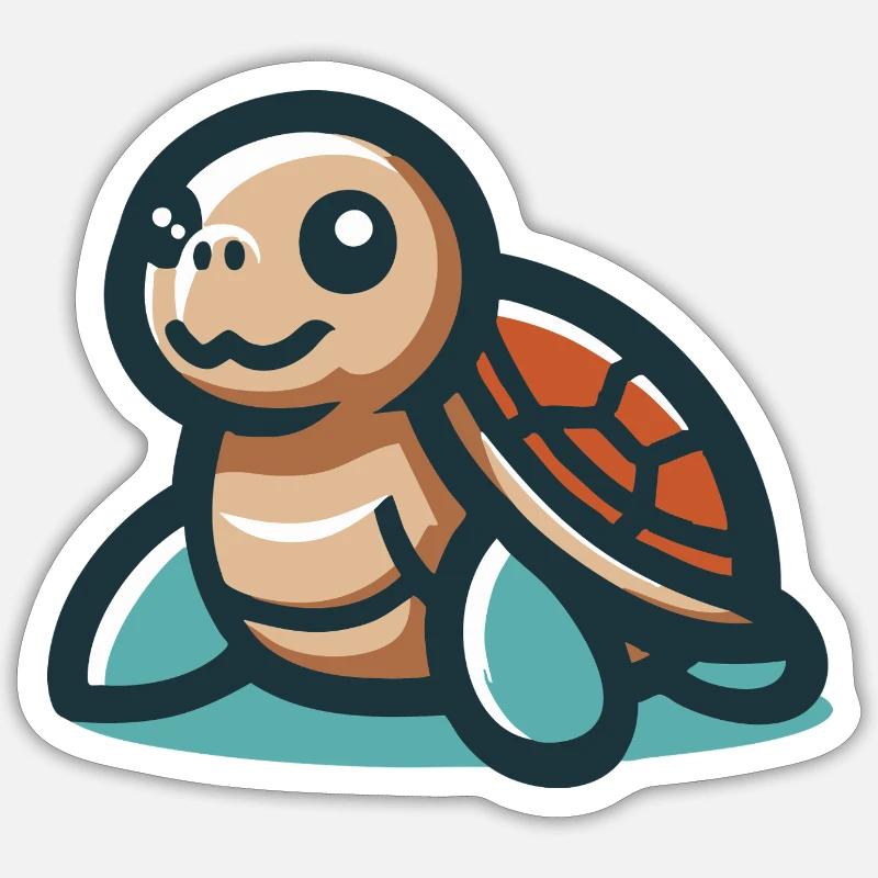 Smiling turtle Sticker size S (10 x 10 cm)