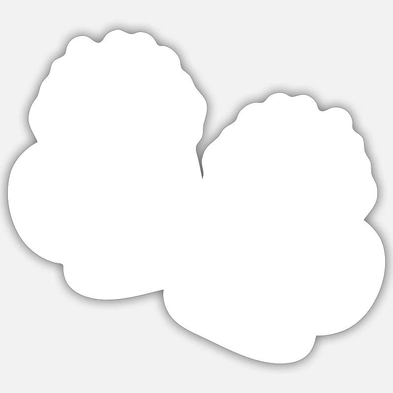 Toasting beer Drinking - Sticker size S (10 x 10 cm) - white matte