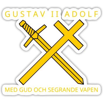 Gustav II Adolf - Sticker size S (10 x 10 cm) - white matte - Front