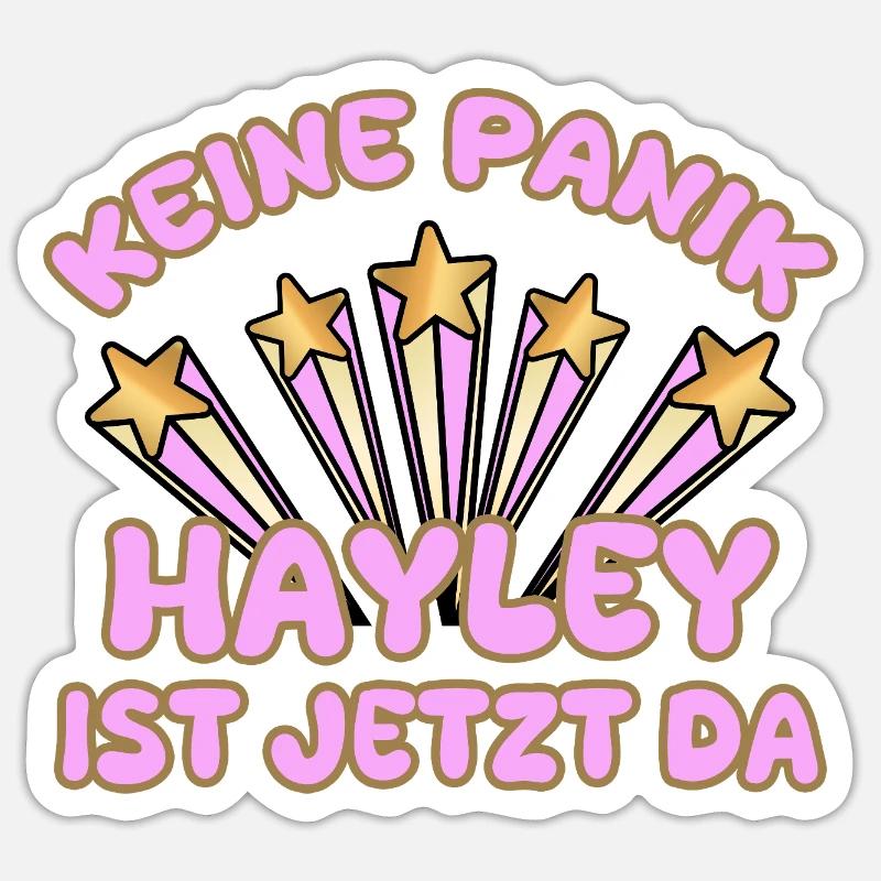 Hayley as a woman's name - Sticker size S (10 x 10 cm) - white matte