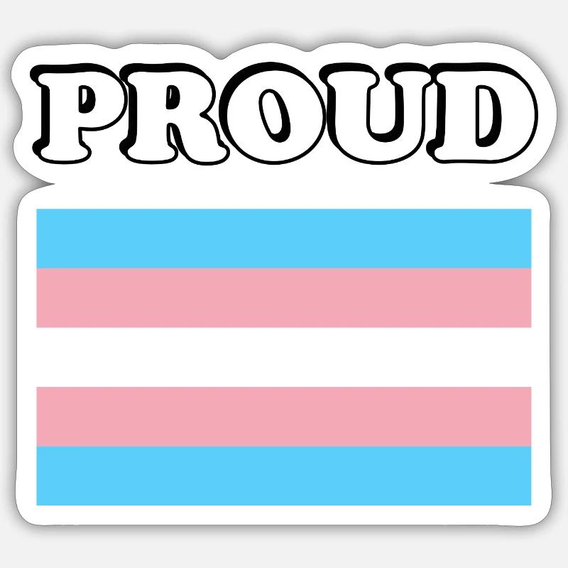Trans Pride transpride Flag Sticker size S (10 x 10 cm)