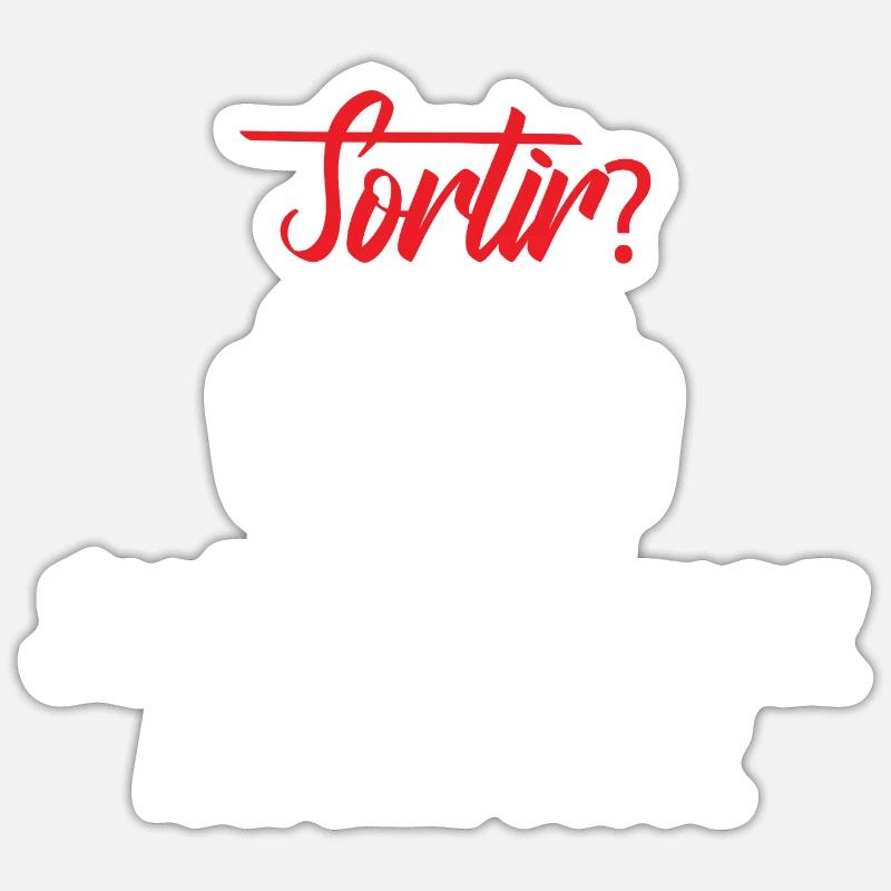 Sortir ? Programme Canapé Sieste Sticker taille S (10 x 10 cm)