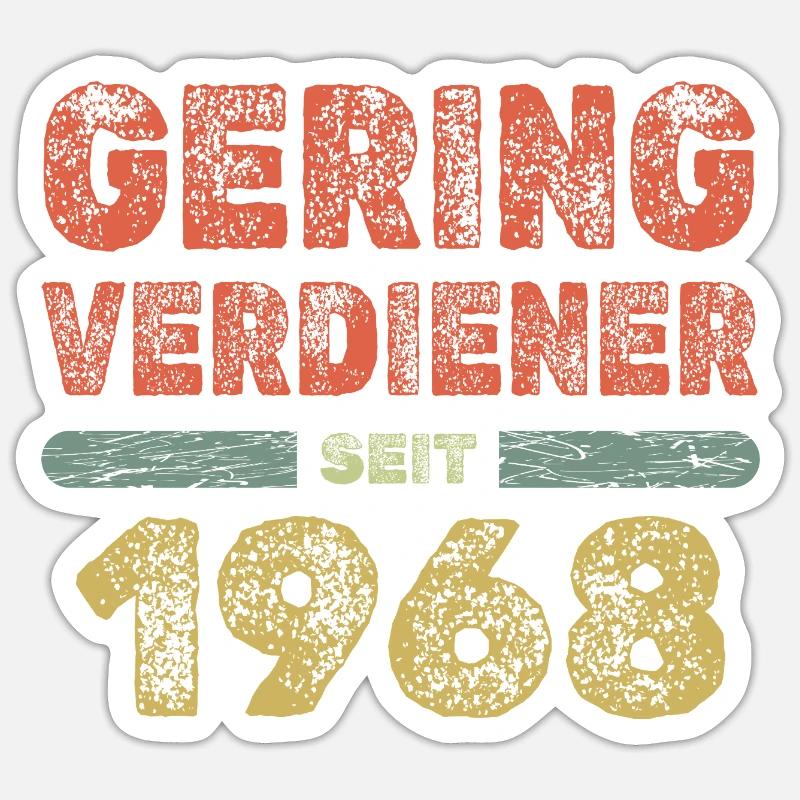 1968 - Sticker taille S (10 x 10 cm) - blanc mat
