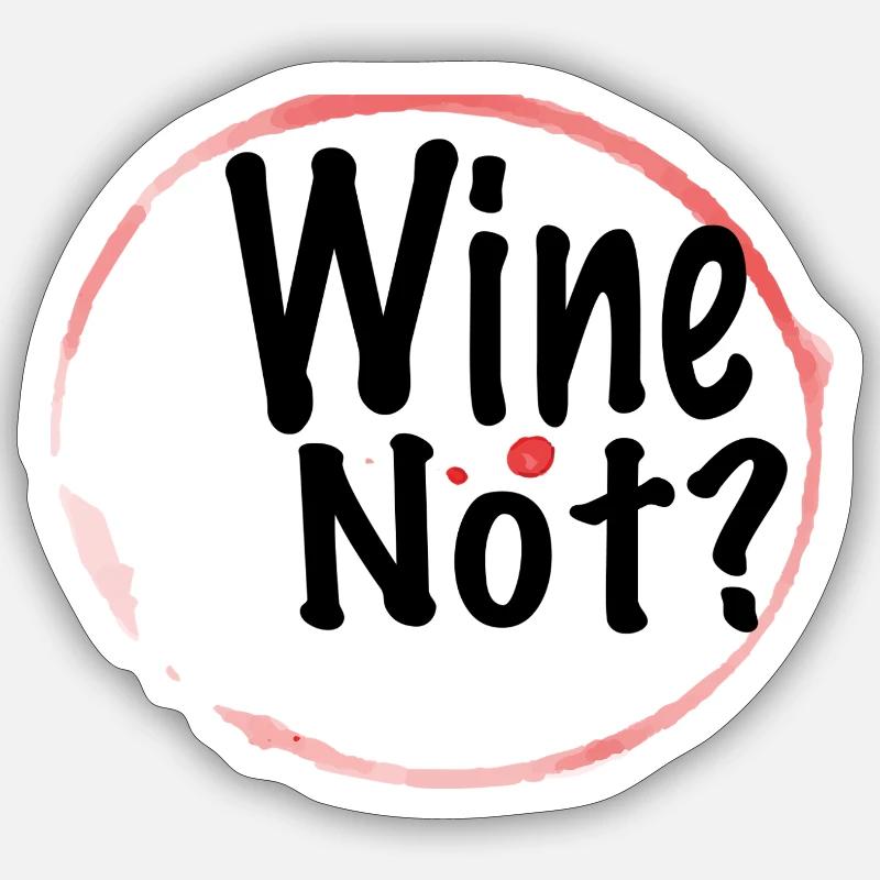 Du vin pas ? - Sticker taille S (10 x 10 cm) - blanc mat