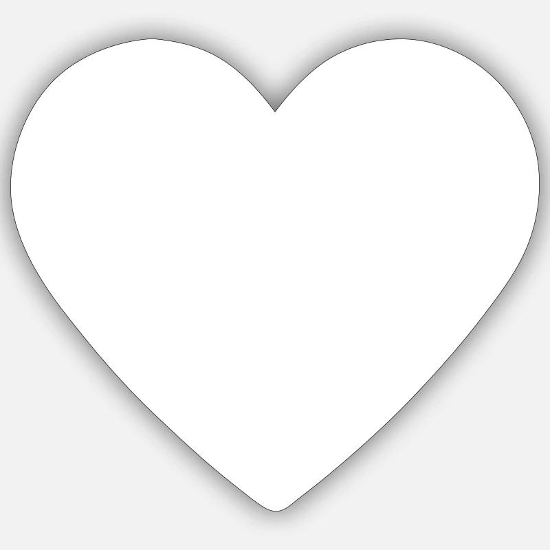 Heart Icon Vector Bright Sticker size S (10 x 10 cm)