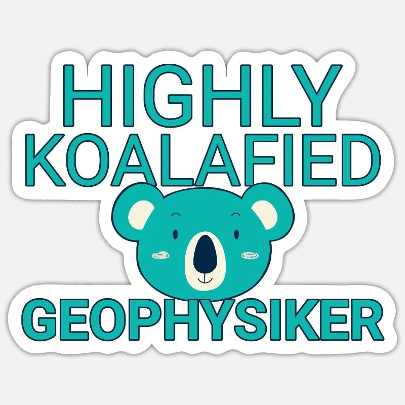 Geophysicist Koalafied Geophysics - Sticker size S (10 x 10 cm) - white matte