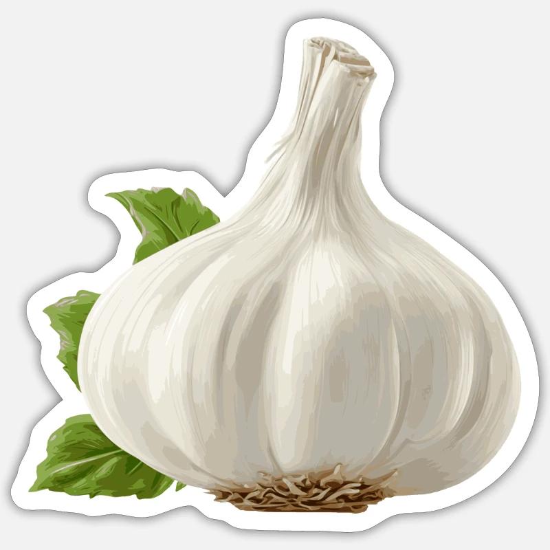 Ail - Sticker taille S (10 x 10 cm) - blanc mat